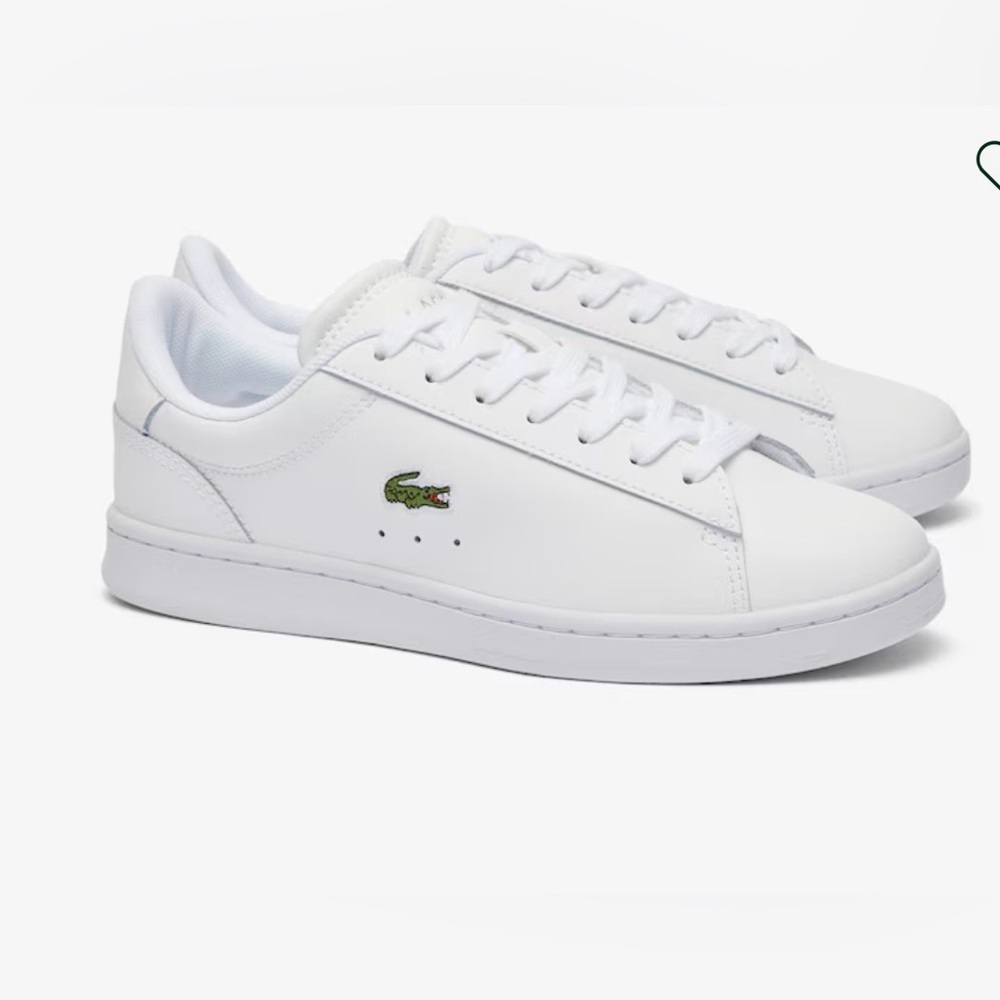 Lacoste Carnaby Set Leather Sneakers Sz 7.5 summer coastal walking travel chic